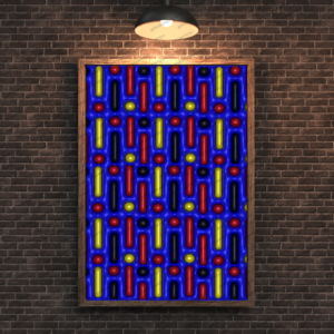 Cyber Stride Abstract Pattern Wall Art – Futuristic Luxury Printable Art for Modern Contemporary Interiors