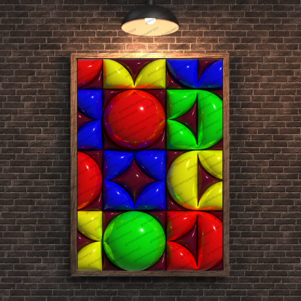 Prism Orbit abstract pattern wall art printable digital download, luxury geometric modern design for contemporary home and office decor