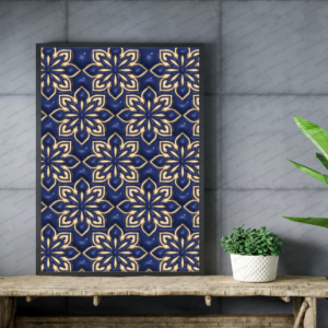 Eid Floral Geometry Pattern wall art printable digital download featuring elegant Islamic floral geometric design for Eid decor