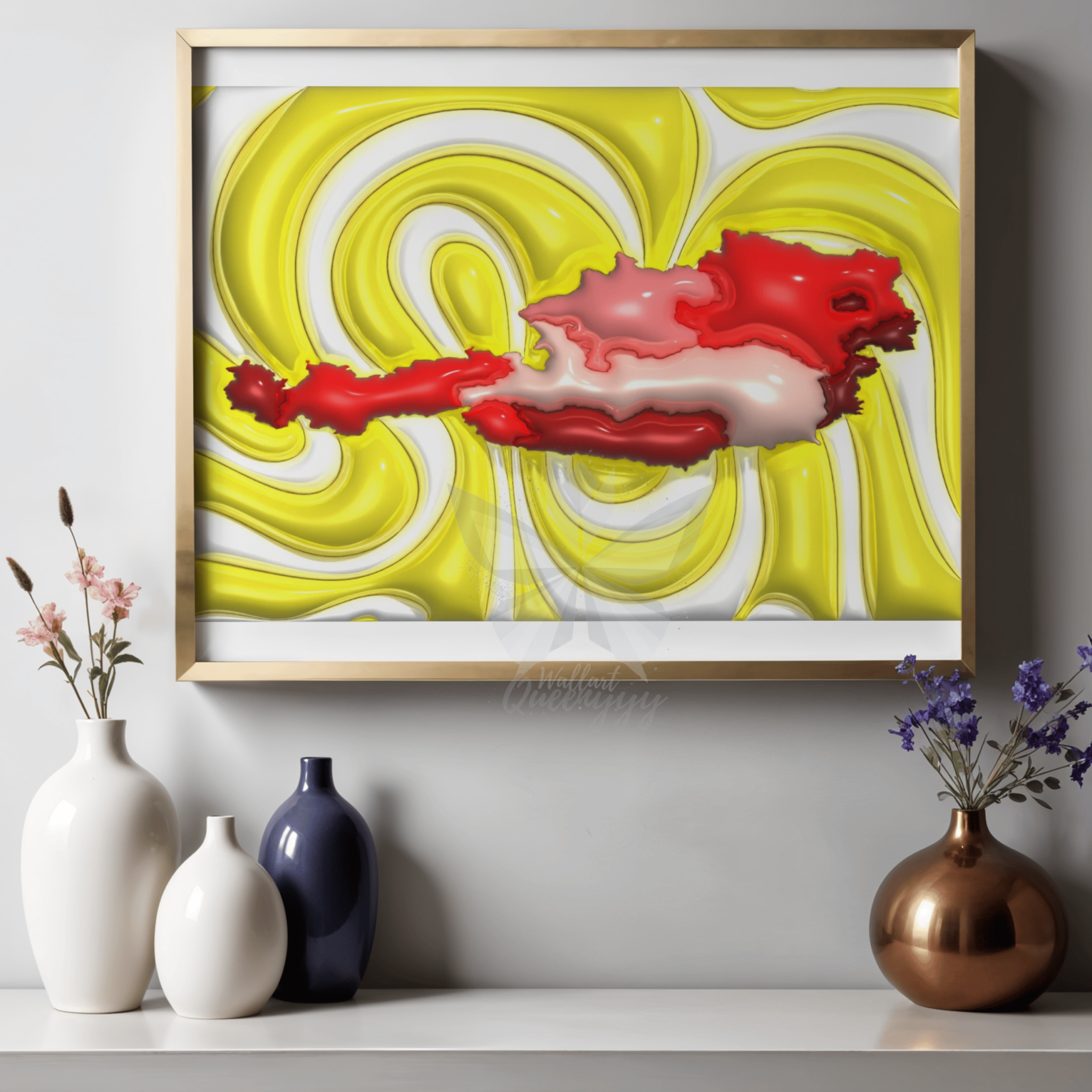 3D Layered Austria Map Wall Art printable digital download, luxury modern layered map design for contemporary home and office decor