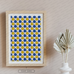 Polkadot abstract pattern wall art printable digital download, modern minimalist geometric design for contemporary home and office decor