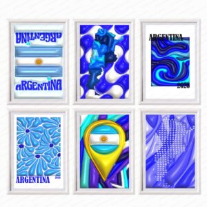 3D Layered Argentina Map Wall Art printable digital download, luxury modern layered map design for contemporary home and office decor
